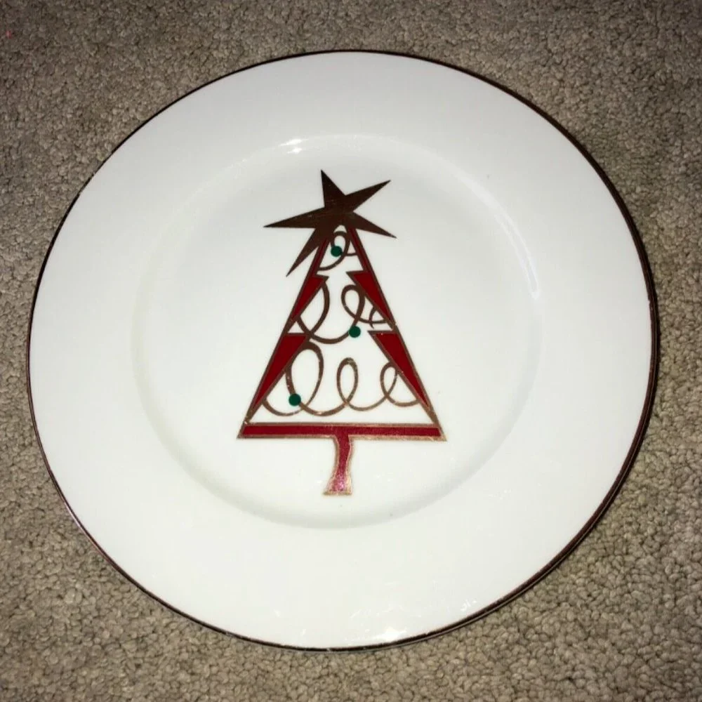 Pier 1 Christmas‎ Tree Salad / Dessert Plate (1)